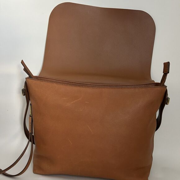 Fossil Maya Large Hobo Brown Cow Hide Leather Crossbody Bag ZB7617 - Picture 8 of 14